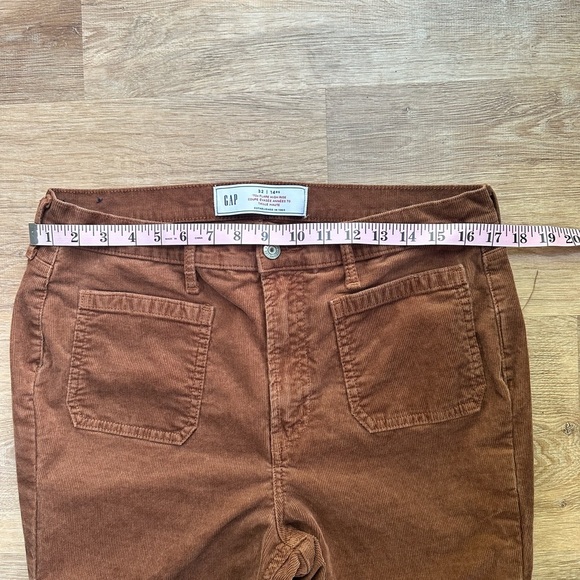 Gap 70’s Flare High Rise Brown Corduroy Pants Size 32 - Picture 5 of 10